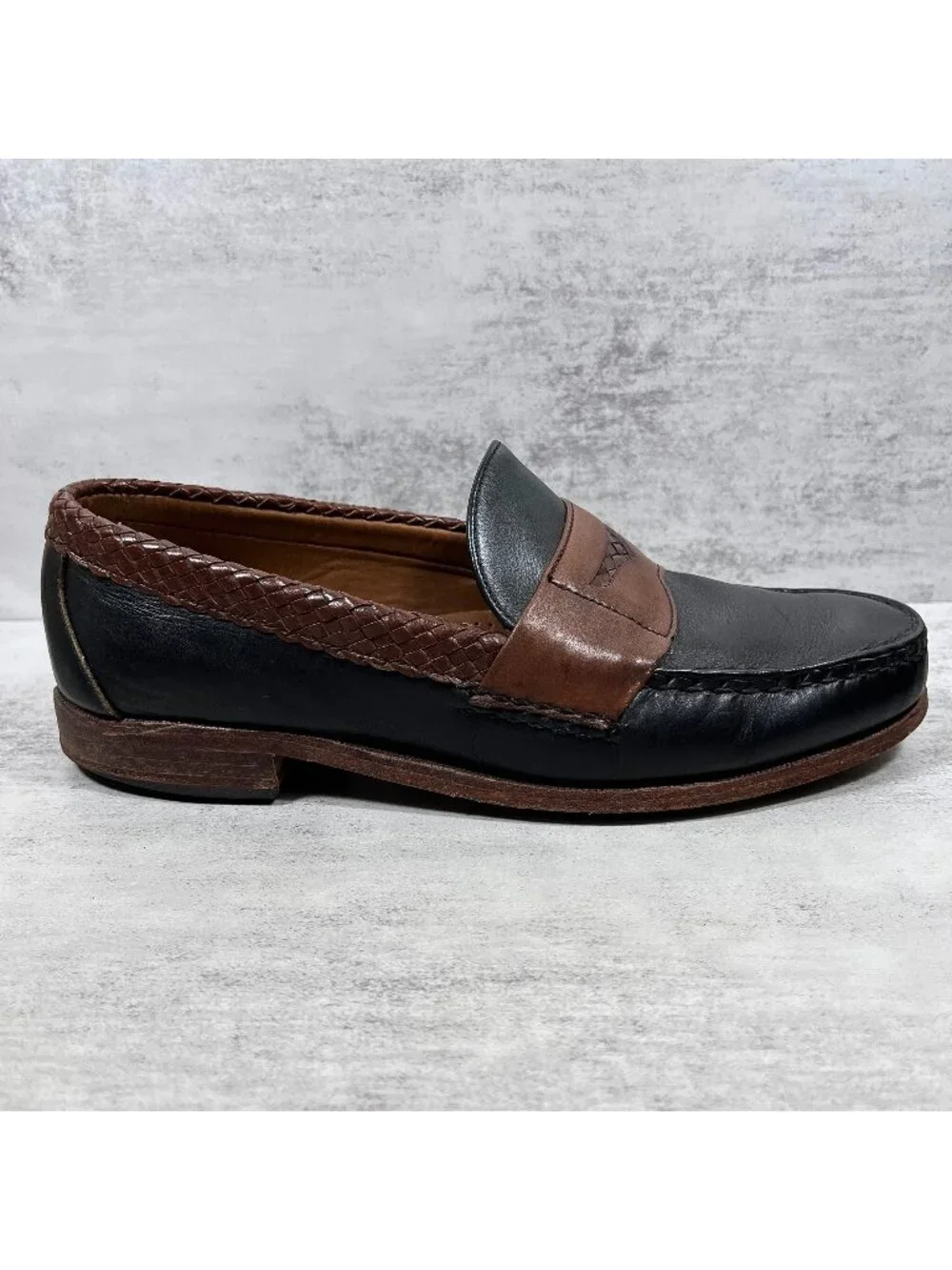 Allen Edmonds Rye NY Braided Penny Loafers - Men's Size 8.5 3E Wide